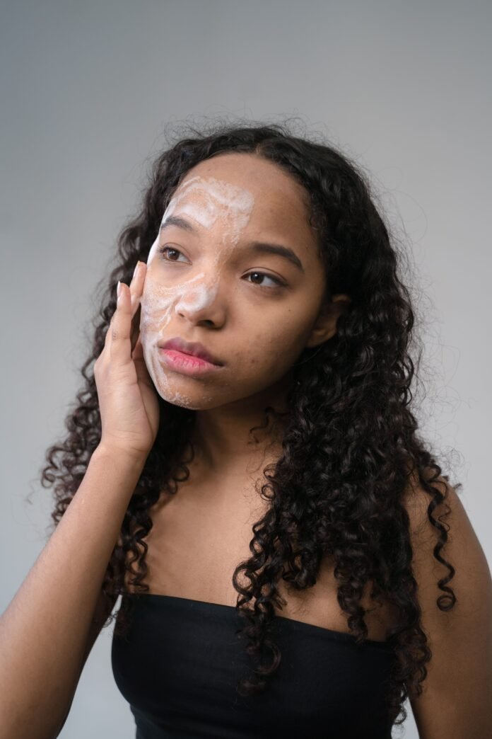 Facial cleanser and BHA exfoliator for a UK skincare routine